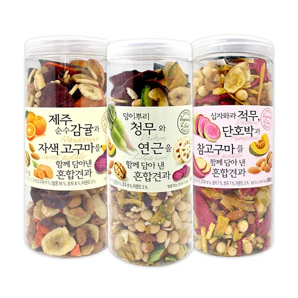 좋은세상 덩이뿌리청무와 혼합견과 480g+제주순수감귤과 530g+십자화과 적무 단호박과 530g, 1개, 480g+530g+530g