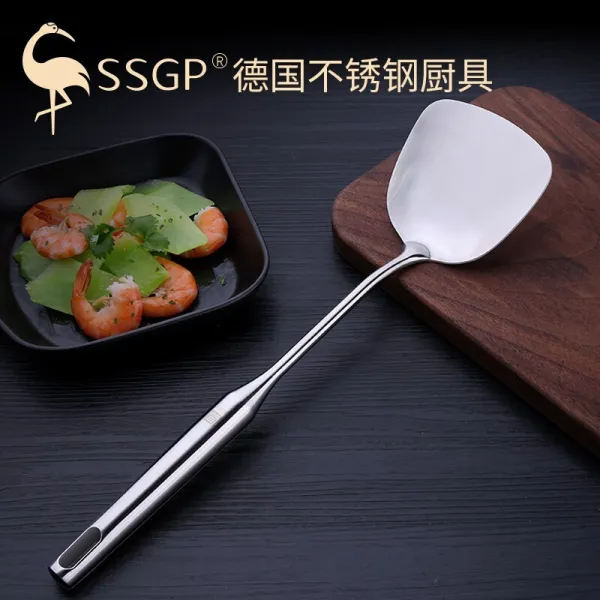 독일 SSGP 는 강강 가두와 볶은 삽 부삽 부삽 304 스테인리스 스테인리스 부엌 용품 조리 도구 볶음 숟가락 길게 일체 성덕식 보일러 삽 한 자루