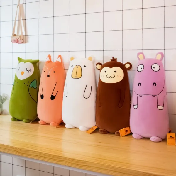 귀여운 캐릭 곰 안고자는 인형 잘때 발 올리는 베개 쿠션 롱 바디필로우 비개 침대 배게, 90 센치 관심을 가지다 수집하여 전, 멍멍한  총동원 한세트 5개