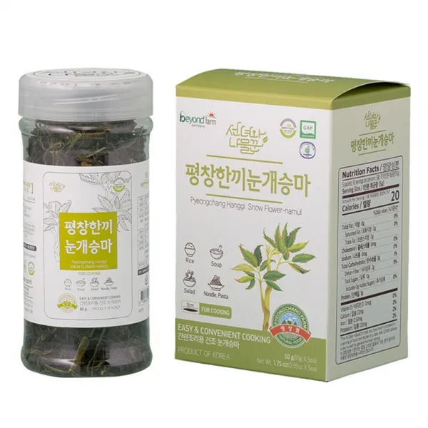 바로 조리하는 평창 한끼나물 눈개승마 2가지 타입, 박스타입-1박스_2인분5개입