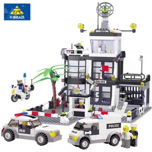 해외직구 631 Pcs 레고링 시 경찰서 SWAT 카 빌딩 블록 세트 그림 친구 크리에이터 브릭 어린이용 교육용 장