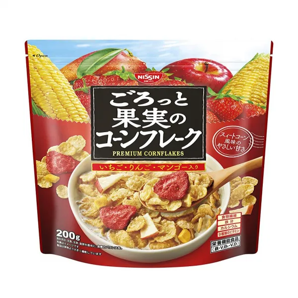 日清シスコ ごろっと果実のコーンフレーク 200g×6袋 닛신 시스코 땅볼라며 과일 콘플레이크 200g × 6 봉지, 1
