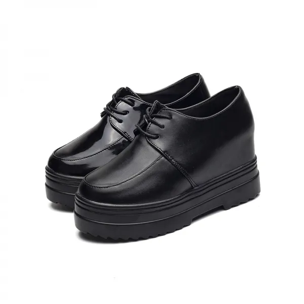 인륜 바람 구두 여성화 봄 두께 바닥 송편화 패션 원숙 학생 키높이