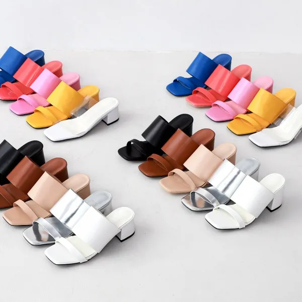 잇슈 와이드 스트랩 블럭굽 샌들힐 (4cm 7cm) 5229