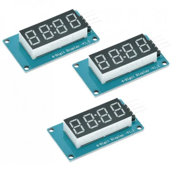 [3개 세트]TM1637 0.36인치4비트 디지털 LED튜브도 쥐공통 양극과 클락 디스플레이:DIY·공구 가든