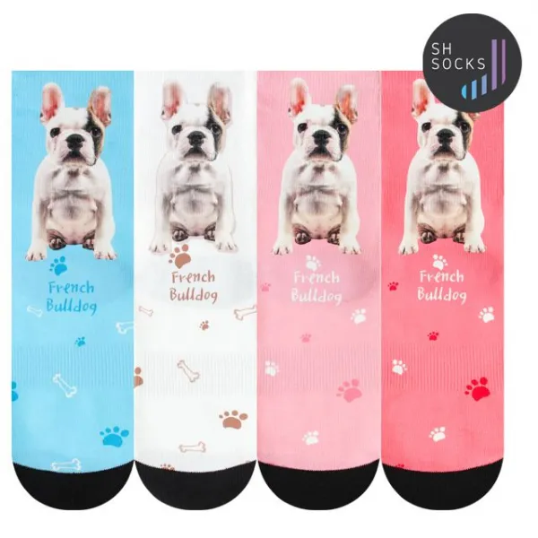 양말 덧 서한양말 강아지시리즈 중목양말 프렌치불독 ㉿OD 13274E 서한섬유