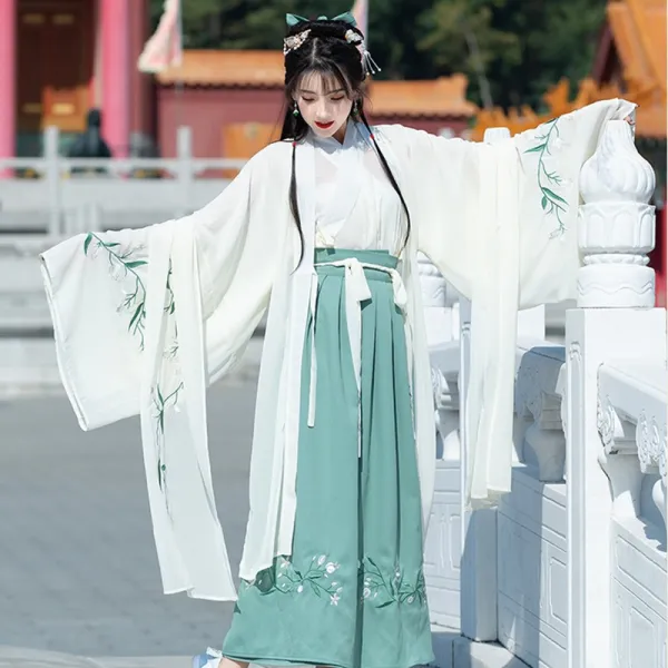 굿씽찰리 차이나 위 진 엔틱 리폼 허리까지 오는 저고리 모양의 치마 등거리 한원소 청 옷 5피스 봄 중국한복 여성