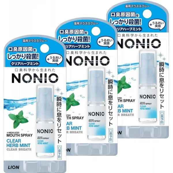 [의약 부외품] NONIO 마우스 스프레이 클리어 허브 민트 5ml × 3 개 (구강 청량제)