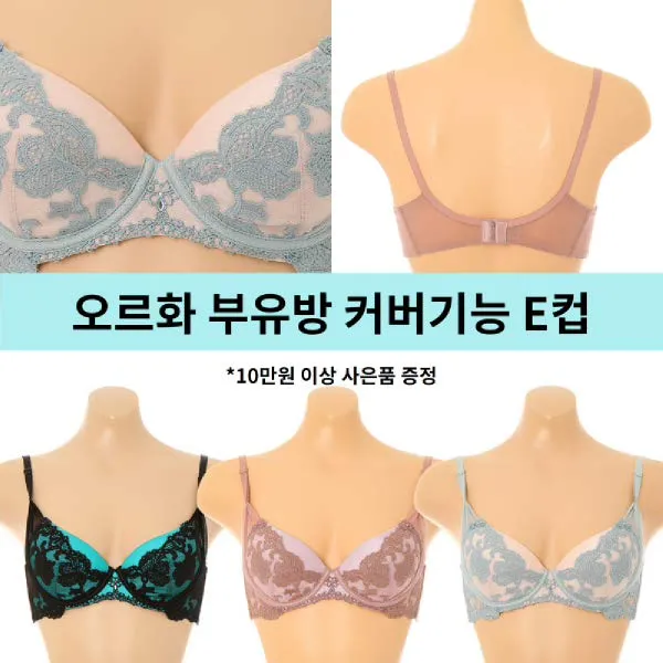 [현대백화점][비너스]오르화 셔링 디테일로 부유방을 감춰주는 바이사이드기능 E컵 보정브래지어 OBR5826