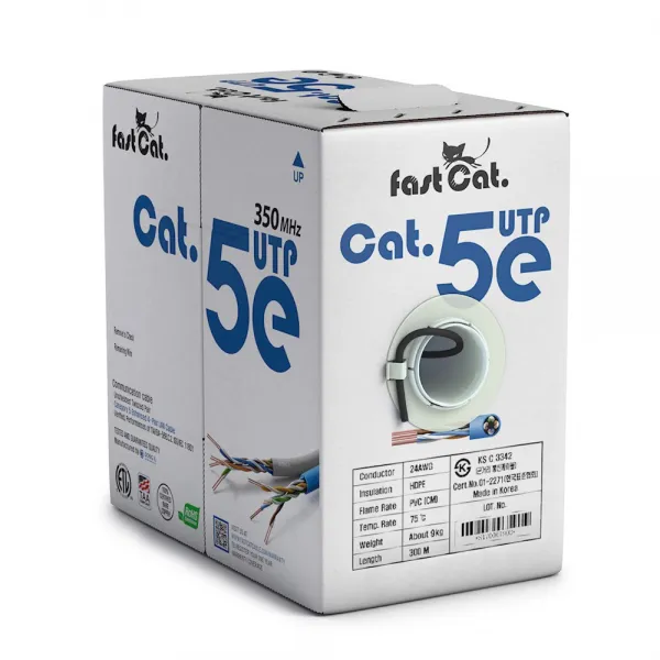동일전선 UTP 300m UTP. CAT5E (무료배송) 색상선택, 1박스, 흑색(옥외)