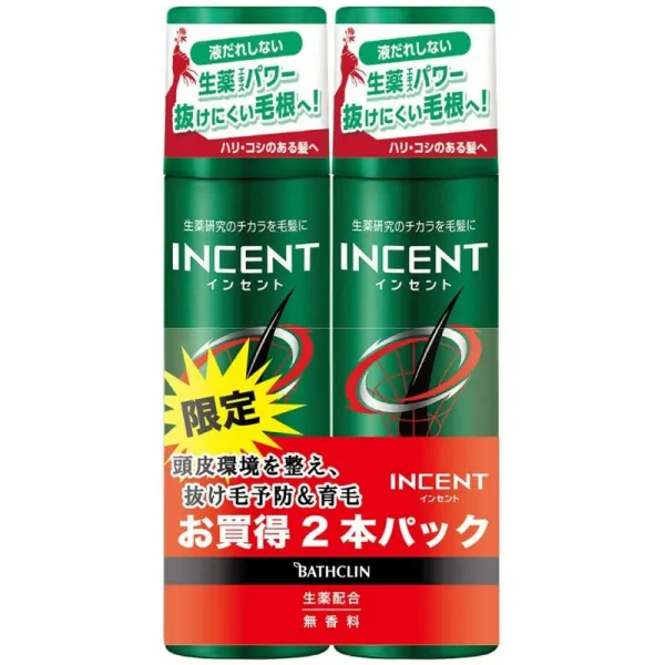 [의약 부외품] 인 세인트 약용 육모 토닉 발모제 무 향료 180g 쌍 팩 남성용, 1