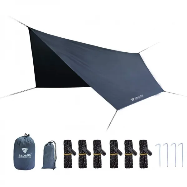 Badass Hammocks 해먹 Rainfly 야영 및 해먹 빗속에서의 문제는 문제가되지 않습니다., 단일옵션