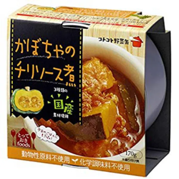 コトコト野菜缶　かぼちゃのチリソース 헌데 야채 캔 호박 칠리 소스, 1