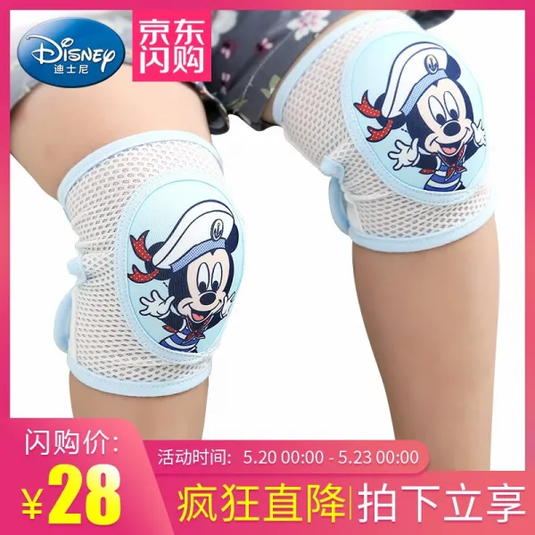디즈니 (Disney) 영아 무릎보호용 여름철 보습견습 아기 무릎보호대 놀이방 어린이 무릎보호용으로는 해군 미키 무릎보호대 조절, 단일상품