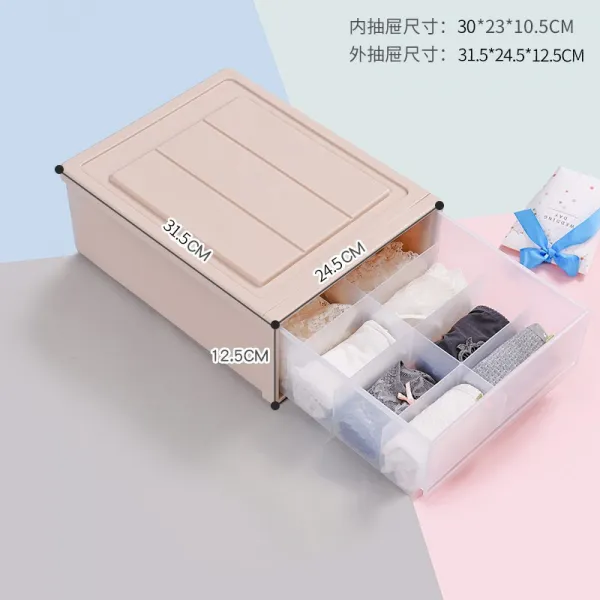 감향옥 속옷 수납함 빨판 투명수납함 양말 브라 박스 옷정리 상자 10 그램의 북유럽미 저장함 (팬티 권고), 단일상품
