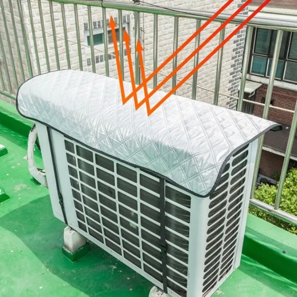 간편설치 에어컨 실외기 커버 덮개 절전커버 직사광선차단 과열방지로 전기료 절감 01.벽걸이형