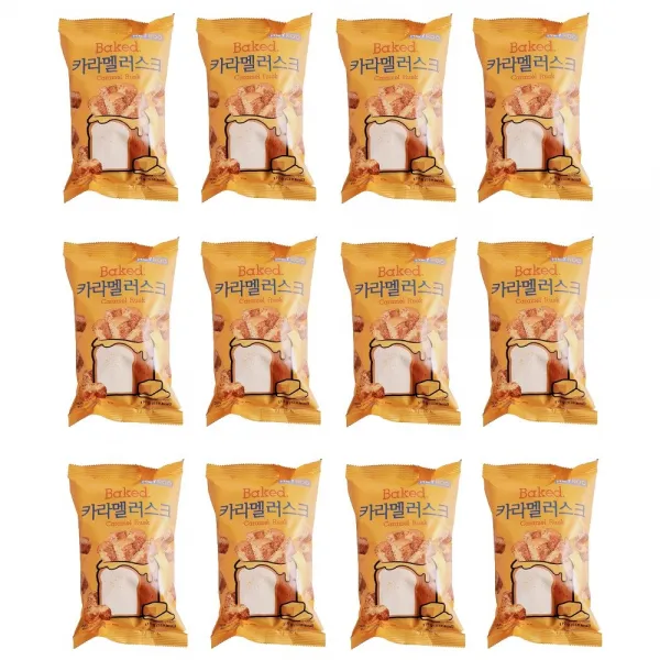 카라멜러스크 110g x 12개 바게트식빵과자 대량간식 봉지스낵, 1개