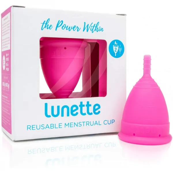 Lunette 재사용 가능한 생리적 컵-분홍색-정상 또는 무거운 흐름을 위한 모델 2-Vagina의 새 베스트 프렌드-스페, 단일상품