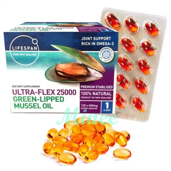 라이프스팬 초록입홍합오일 25000 120캡슐 뉴질랜드 초록잎청파란홍합추출 1통