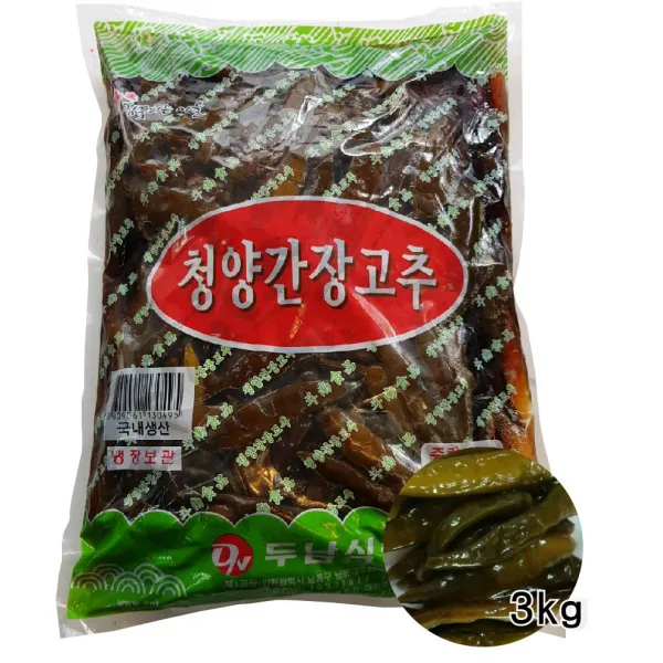 두남식품 청양간장고추 3kg 초간장 반찬/반찬 절임류, 단일상품