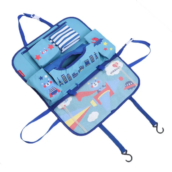 Zeyuan 만화 자동차 좌석 뒤로 멀티 포켓 보관 주최자 곰 모양