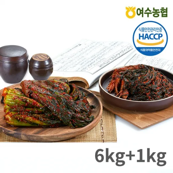 여수농협 여수돌산 갓김치 6kg+고들빼기1kg, 단품