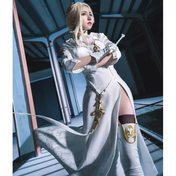 [해외] [재고 있음] 게임 NIER AUTOMATA COMMANDER 독점적 인 코스프레 상 YORHA CHEONGSAM CUSTOM 모든 크기 할로윈 BEATIFUL WOMEN