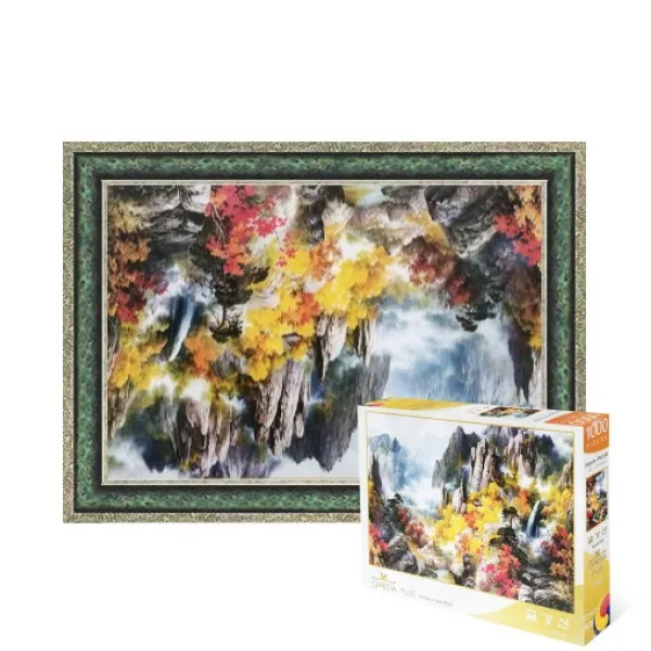 퍼즐피플 랜드마크 직소퍼즐 모음, 금강산 1000피스 액자포함(엔틱그린), 1000p