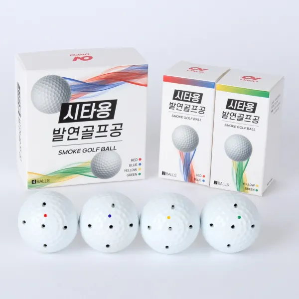 온코 국산 발연골프공 시타볼 골프대회 시구볼 2구
