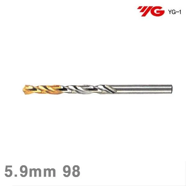 [SH] 와이지원 골드피코팅드릴 5.9mm 98 (팩(10EA)) 드릴날 드릴비트 드릴기리 절삭 초경 공작 드릴류 코발트드릴