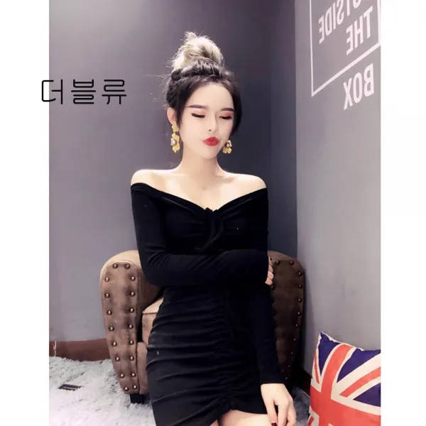 더블류 여성 여름 클럽 색시 원피스 섹시홀복w05nining