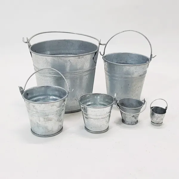 한소픈 미니 기본 양철통 양동이 정원 소품 식물 화분 보관함 인테리어용품 미니어처 DIY만들기