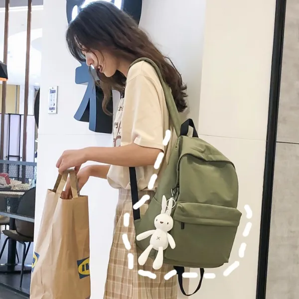 당예일은 작은 청신가방 여한판 학원 풍중학생 원수 울zzang 중학교 고중학생 ins 초불 양어깨에 고착감 소녀 대학생 그린 (어린 토끼 배달)(7320)