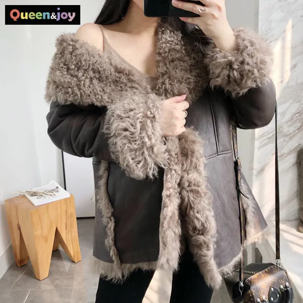 퀸앤조이 멋스러운 부클 양털자켓