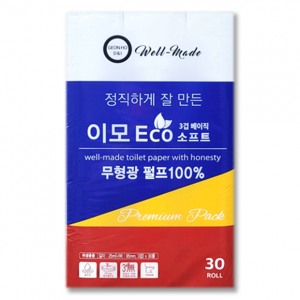정직하게 잘 만든 이모 휴지, 무형광 소프트 30롤