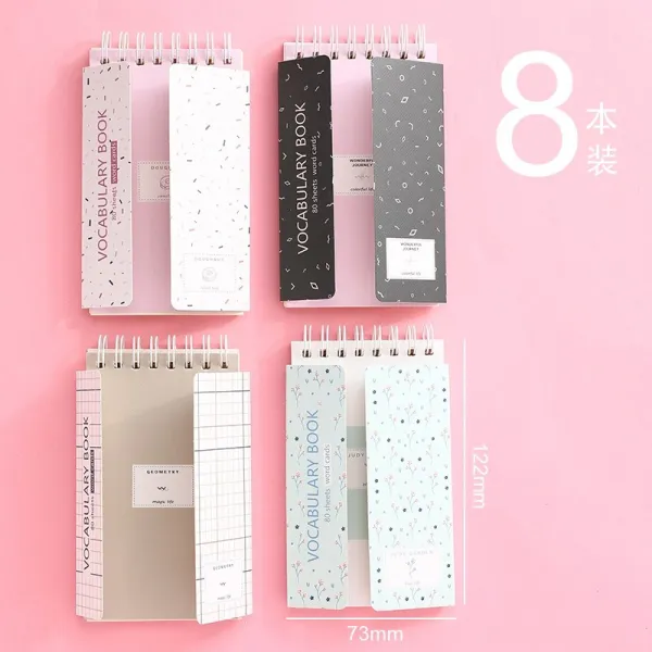 홈카페인 휴대용다이어리 영어 단어장 기억 노트 가능 가림막 메모장 독창적 실홀더 양식 별종 화려함 쁘띠 잼 피규어 단어