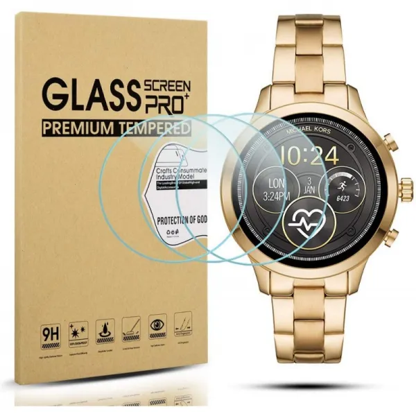 Michael Kors Access Runway 화면 보호 기용 Diruite 3 팩 MK Runway MKT5045 / 5048 Smartwatch 용 2.5, 1, 단일상품