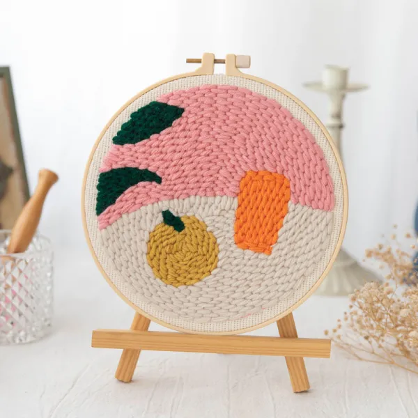 보람창고 펀치 니들 자수 패키지 Diy 취미 세트 103.카페 풍경