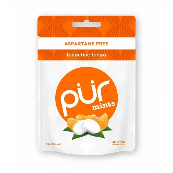 Pur Mint Tangerine Tango 퍼 민트 탠저린 탱고 50개입 1.94oz(55g), 1개