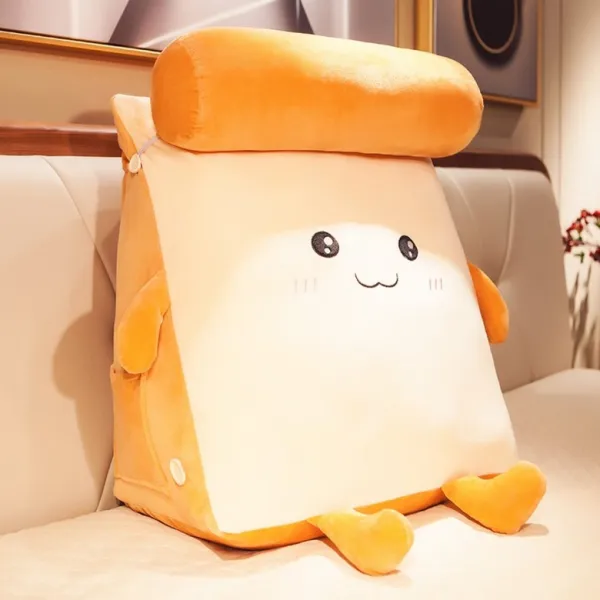 귀여운 삼각 쿠션 등받이 침대 사각 세모 쇼파 푹신 보들 식빵 등 다리 커버분리 쿠션, C