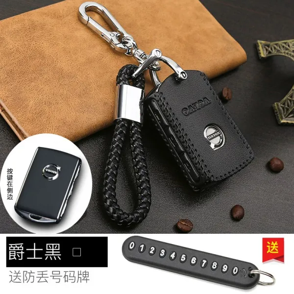 차키지갑 볼보 키홀더 21 22 타입 XC60S90XC90XC40V90S60 단추 껍데기 남성 여성 2665036457, 있다 사이드 블랙 반동 노선 분실 방