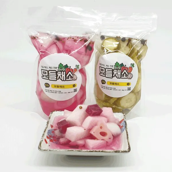 모들채소 수제 비트*연근 피클 500g 1팩, 연근피클 500g 1팩