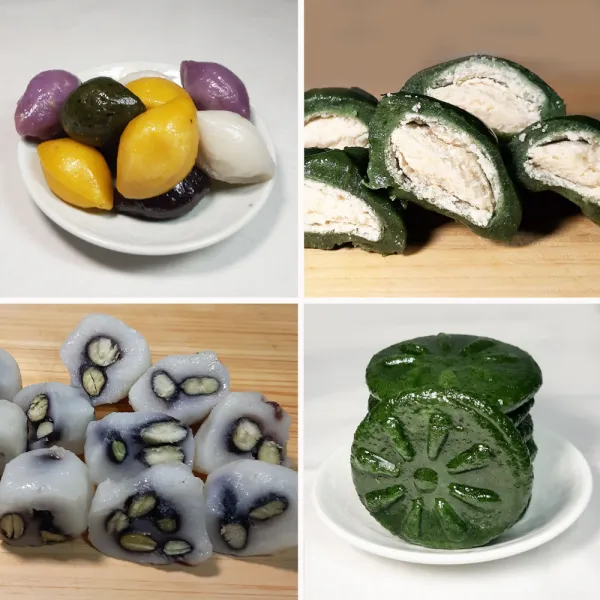 오색송편 모시잎송편 콩송편 세트 (각각 1kg) 영광 모시개떡 (500g) 냉동 송편 선물