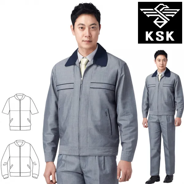 [밀리언샵365] K-508 자켓 긴팔 반팔 썬크로스 회사 근무복 M~4XL 사무실 유니폼 사무복 작업복 옷 상의 점퍼 봄 여름 KSK