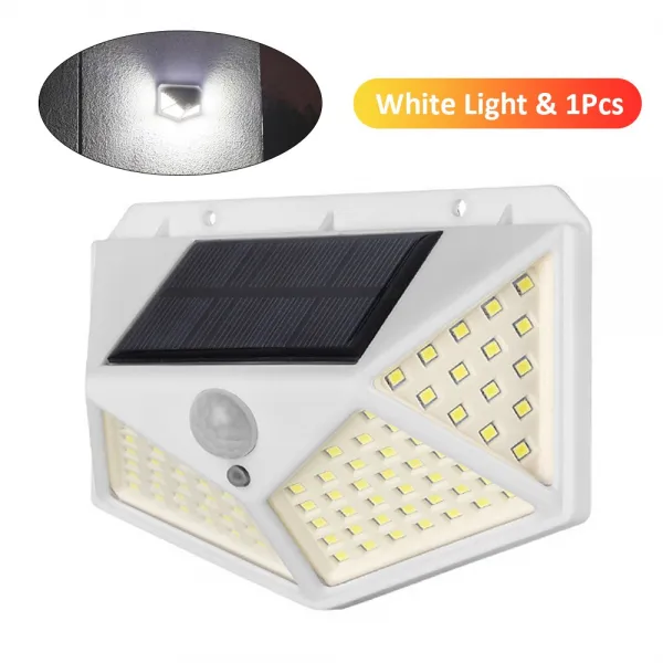 톰샤인 100led 태양 벽 네 발광체 센서 흰색 White Light And 1pcs