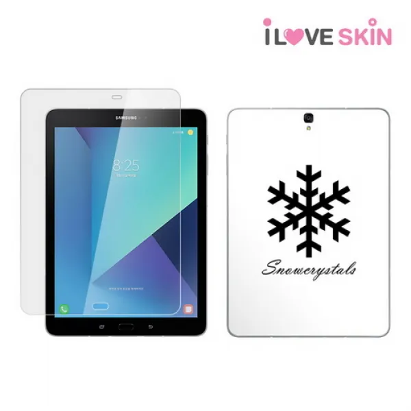  바보사랑 삼성 갤럭시탭s3 9.7 스노우크리스탈 스타일가드 고광택강화필름+디자인 후면 보호필름 1개