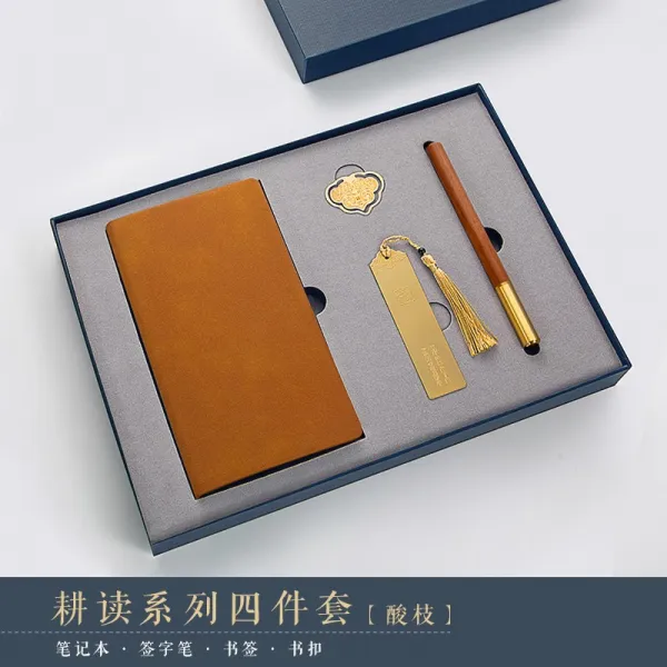 순풍 농사와 면학 금속북마크 쓰리 졸업 선물 각인 클래식 차이나 회의 동반 예물 엔틱 기프트 싸인펜 고궁창의적 기념품, 농사와 면학 4종  （산가지 ）