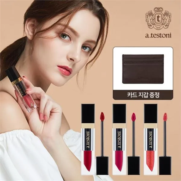 아테스토니 착붙 롱래스팅 립키스틱 3종세트+카드지갑 증정, 13.핑크.로즈.버건디_7FYISK41_00/0000