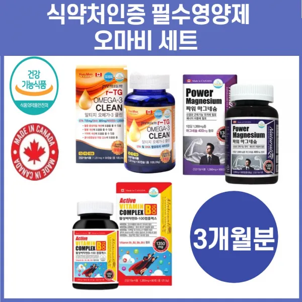 오마비 오메가3 마그네슘 비타민B, 파워마그네슘(100정)