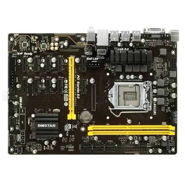 BIOSTAR TB250-BTC PRO 광업 마더 보드 DDR4 LGA 1151 32GB 6 PCI-E 6A + 6N, 상세내용참조